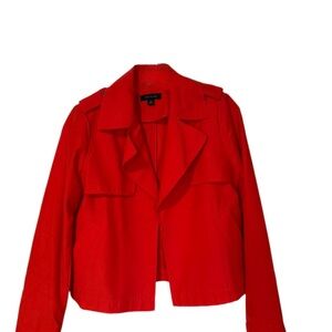 Ann Taylor Vibrant Red Trench Style Jacket